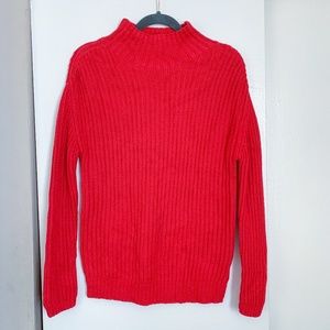 Gap Chunky Knit Red Turtleneck Sweater